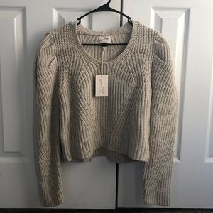 Puff shoulder sweater
